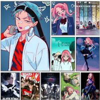Y2K ark Fantasy Animation A-Alien Stage Poster Self-adhesive Art Waterproof Paper Sticker Coffee House Bar Room Wall Decor