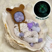 13Inches Solid Silicone Reborn Doll Avatar Shaped with Glowing Skin Full Silicone Reborn Baby Girl Collectible Toy For Children