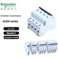 Schneider Electric IC65N Miniature Circuit Breaker Acti9 Series A9F18 IC65N Type C 1P 2P 3P 4P C10A 16A 20A 25A 32A 40A 50A 63A