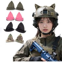 Tactical Helmet Cat Ears Camouflage Military Cute Helmet Accessory Lightweight Durable for Fast MICH Airsoft CS Wargame Cosplay