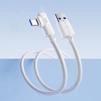 10A Cable USB C 0.25M/1M/1.5M/2M/3M Super Fast Charging USB To Type C 90° Elbow Data Cable for Samsung Huawei Laptop TypeC Cable
