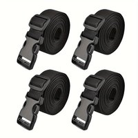 AliExpress NONE 4pcs Adjustable Luggage Straps, Reusable Nylon Fasteners for Suitcase, Travel Packing, Bike Rack, Tent, Backpack, Cargo Securing