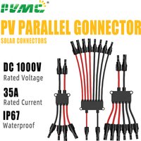 2-to-4/6/8 Y-type Branch Solar Connector for Solar Panels, 10AWG, Solar Panel Branch Extender, for Parallel Connection of Solar