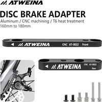 AliExpress NONE ATWEINA Road Bike Bicycle Disc Brake Aapter Flat Mount CNC Front Rear 180mm Disc Brake Rotor Adapter with Bolts Bicycle Parts