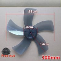 Universal 12"-14" Floor Fan Blades Replacement 8mm Hole Diameter - Compatible with All Brand Stand Fans Plastic Quiet Blades
