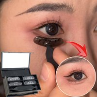 3 in1 Eyes Makeup Stamp Portable Lasting Waterproof Eyeliner Stamp Smudge-Proof Ultra-Fine Natural Lower Eyelashes Makeup Tools