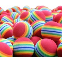 10pcs Rainbow Stripe Foam Sponge Golf Balls Swing Practice Training Aids Ball 38mm Indoor Practice Ball Golf Stuff Q007