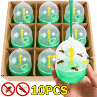 1-10PCS Reusable Fly Wasp Insect Trap with Rope Outdoor Hanging Fly Killer Asian Hornet Catcher Orchard Insect Trap Pest Control