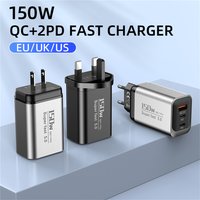 USB Type C 150W Charger 3 in 1 Fast Charging Charger For Huawei Samsung Xiaomi iPhone Quick Charge Mobile Phone Travel Adapter