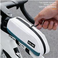 AliExpress NONE 1Pcs Shockproof Bicycle Front Frame Bag, Waterproof Hard Shell Top Tube Pouch for Outdoor Cycling, Green White