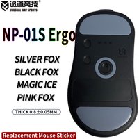 UnusualWaySports Mouse Skates Feet ZYGEN NP-01S Ergo Cambered Surface PTFE Anti Collapse Magic Ice Pink Black Silver Fox