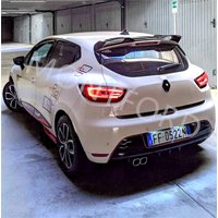 For Renault Clio 2013-2018 MK4 V Style Spoiler Carbon Fiber/FRP Hatchback Roof Rear Wing Body Kit Accessories