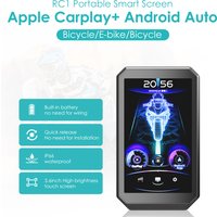 3,6-calowy przenośny smart ekran do jazdy na rowerze i motocyklu, IP66, bezprzewodowy Carplay, Android Auto, bateria 3000 mAh, nawigacja GPS, radio stereo