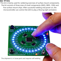 【Ya3】LQFP64 Soldering DIY Kit 5V Running Light SMD Soldering Practice Board Kit Type-C Interface For Soldering Instruction