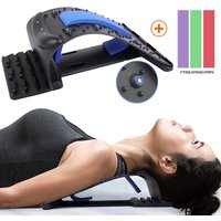 4 Level Neck Shoulder Stretcher Magnetotherapy Adjustable Support Back Lumbar Cervical Spine Massage Pain Relief Chiropractic