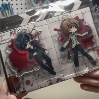 Game Akechi Goro CROW AKC Amamiya Ren JOKER Cosplay Keychain Acrylic Keyring 2Pcs/set Key Chain Bag Decoration Ornament Prop