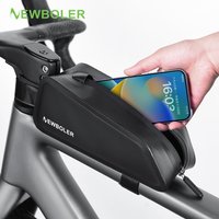NEWBOLER Bicycle Bag Waterproof Cycling Top Front Tube Frame Bag Large Capacity MTB Road Bicycle Pannier Black Bike Accessories