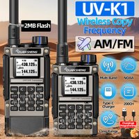 Radiotelefon Quansheng UV-K1 Mini, bezprzewodowe kopiowanie częstotliwości, wielopasmowy AM/FM, daleki zasięg, ulepszony model UV-K5 (8) UV-K6, radioamatorskie.