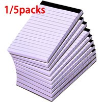 1/5 Pack Lined Writing Notepads with 30 Sheets Each, 4.92x2.95in Size, Ideal for School and Office Use, School Essential Supplie