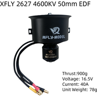 XFLY 2627-KV4600 4S EDF système d'alimentation ventilateur conduit 50mm 12 pales Galaxy X5 moteur sans brosse pour avion à réaction Rc