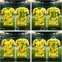 2026 Neymar No.10 football jersey Brazil match training Kit Summer Sports Men's T-Shirt Kid's Clothing Woman Cycling Jersey