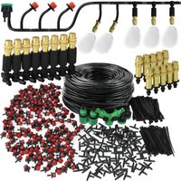 KESLA 5M-30M Outdoor Misting Cooling Garden Irrigation Watering System Kit 1/4'' Atomizer Nozzles 4/7mm Hose Greenhouse Patio