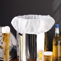 1pc Reusable Fine Mesh Brewing Filter Bag Nut Milk Juice Wine Coffee Filter Bag with Drawstring for Brewing Beer&Pulp Separation