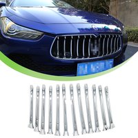Couverture de calandre de voiture, garniture de décoration pour Maserati Ghibli 2013 2014 2015 2016 2017, accessoires extérieurs ABS chromé