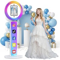 Portable Ipad Photo booth For Party Via Voice Remote Control With RGB Ring Light Photobooth Machine Fast Ship With Flight Case