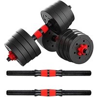 PVC Dumbbell Bar Fitness Equipment Durable Threaded Dumbbell Handles Home Gym Accessories Spin-Lock Collars