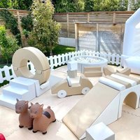 Brown Toddler Soft Play Playground Area Equipment Custom Birthday Party Commercial Rental Indoor Commercial Kids Soft Play Sets