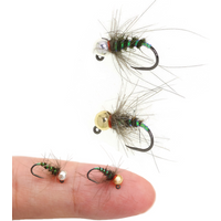 4pcs #16 Tungsten Beadhead CDC Jig Nymph Fly Barbless Jig Hook Wet Euro Nymph Fly Fishing Flies Trout Perch Fishing Lure Baits