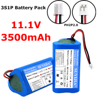 11.1V 3500mAh lithium battery pack 12V 3S1P 18650 Built-in BMS for electric beauty instrument hairdresser foot massager battery