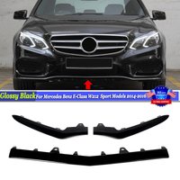 Frontstoßstangengrill Zierleiste Lippe Schwarz für Mercedes E-Klasse W212 2014–2016 Splitter Body Kit Spoiler Bumper Guard Protector