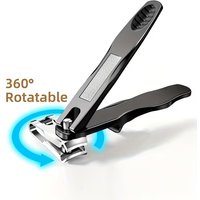 360-Degree Rotating Stainless Steel Nail Clipper Designed for Trimming Fingernails And Toenail for Especially for Thick Toenails