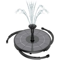 Solar Fountain Pump, 3.5W Solar Powered Water Fountain Pump with 6 Nozzles,Solar Birdbath Floating Fountain for Garden