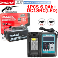 NEW 6AH makita BL1860 18V Battery Power Tools Li-ion Replacement LXT BL1850 BL1840 for 18V Screwdriver with BMS 18Vššš