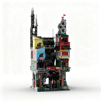 6235pcs MOC Modular Streetscape Ninjia City Wisteria Square Model Building Blocks Christmas Gift Architecture Toys Creative