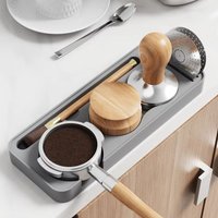 Non Slip Surface Silicone Coffee Tamper Pad Space Saving Countertops Protections Coffee Powder Press Seat