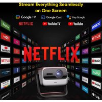 JMGO N1S Ultimate 4K Projector Triple Laser Global Version 3300 ISO Lumens HDR10 Google TV Netflix 1600:1 Contrast Home Cinema