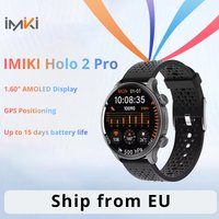 Version mondiale de la montre intelligente IMIKI HOLO 2 Pro avec écran AMOLED de 1,6 pouces, autonomie de 15 jours, GPS, appels téléphoniques Bluetooth, montre intelligente sportive, étanche 5ATM.