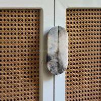 Luxury Marble Door Handle Modern Wardrobe Elephant White Stone Cabinet Drawer Pulls Custom Furniture Handles
