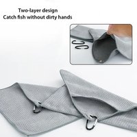 1pc fishing towel, fishing towel with clip, bait towels for fishing, fishing rag, salt water fishing stuff