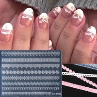 Lace Silicone Nail Carving Mold Lace Edge Design 3D Embossed Pattern Stamping Template Wedding Silicone Mold for Nail Gel Tools