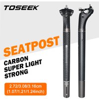 TOSEEK Seat post Carbon 3K Weave Matt Offset 20mm 27.2/30.8/31.6mm Length 350/400mm Bicycle SeatPost Parts MTB Carbon Canoe