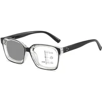 Retro Luxury Multifocal Photochromic Reading Glasses with Neutral High-definition Far and Near Dual-use Anti Blue Light Glasses