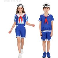 Boys Girls Halloween Carnival Party Cosplay Costume Robin Steve Harrington Cosplay Outfits Shirt Pants Hat Vest Performance Set