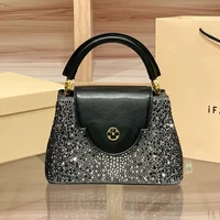 Elegant Diaper Bag Classic Designer Original Retro Square Satchels Textured Leather Handbag For Ladies Commuter Bag