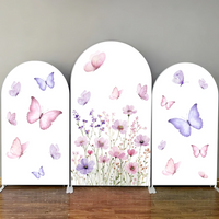 VIKAMA Festive Arch Backdrop Cover Flower Butterfly Custom Decoration Backdrop Wedding, Birthday Arch Party Backgrounds
