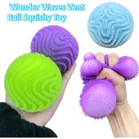 Textured Fuzz Ball Vent Squishy Fidget Ball Soft Squeeze Stress Relief Anti-Anxiety Calming Sensory Decompression Toy